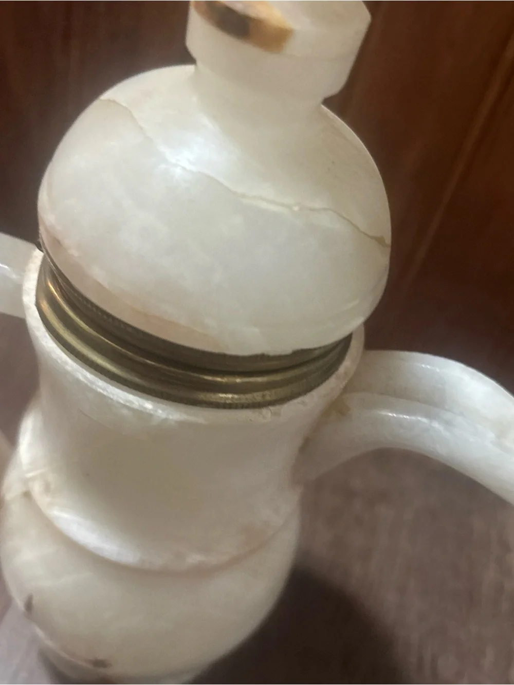 White Marble Look Decorative Coffee Pot - Home Kitchen Accent